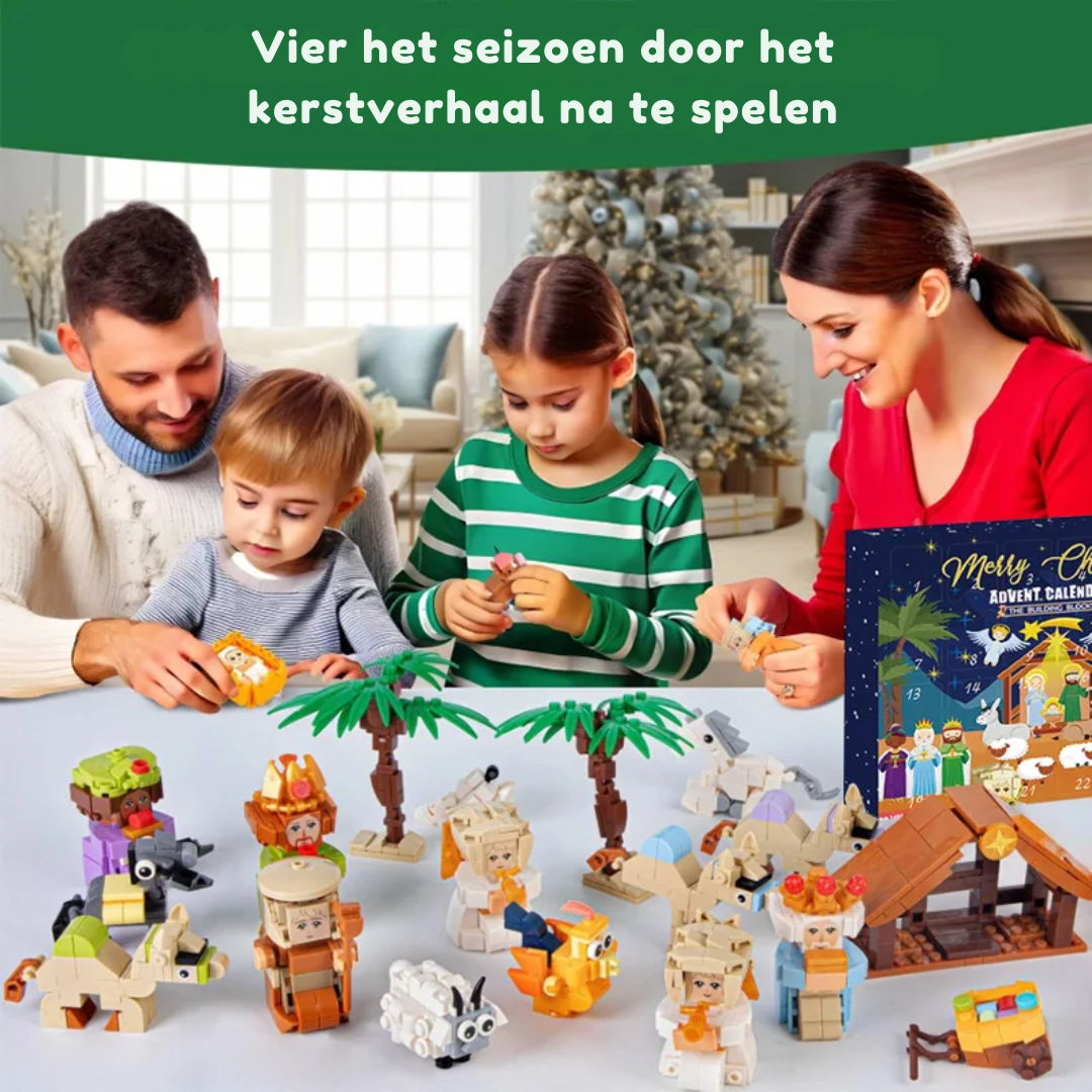 Nativity Advent Calendar with 24 Miniature Christmas Figures