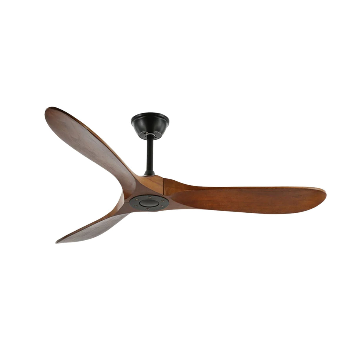 Whisper-Quiet Ceiling Fan with Walnut Blades, 6 Speeds