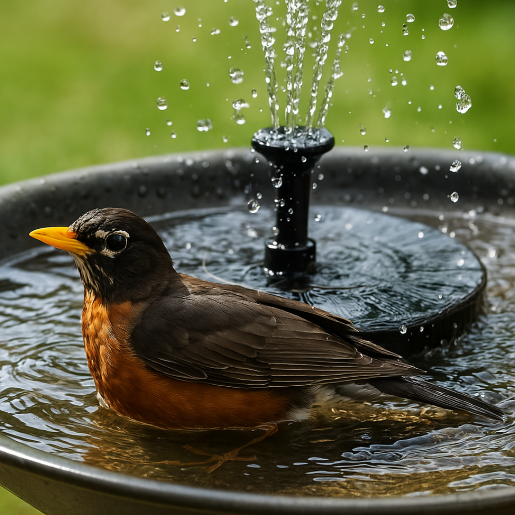 Floating Solar Fountain Pump for Ponds and Bird Baths, IP65