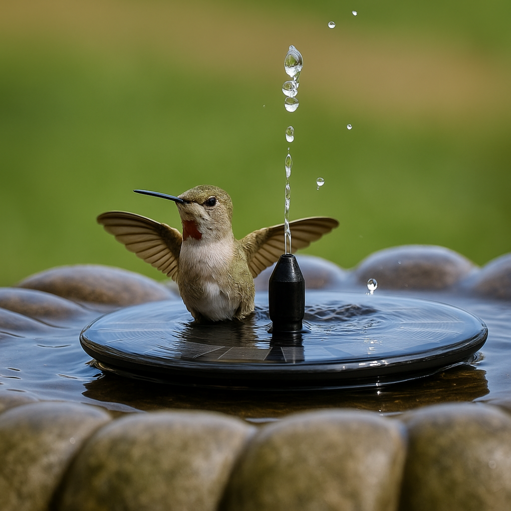 Floating Solar Fountain Pump for Ponds and Bird Baths, IP65