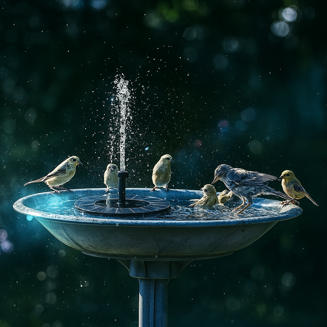 Floating Solar Fountain Pump for Ponds and Bird Baths, IP65