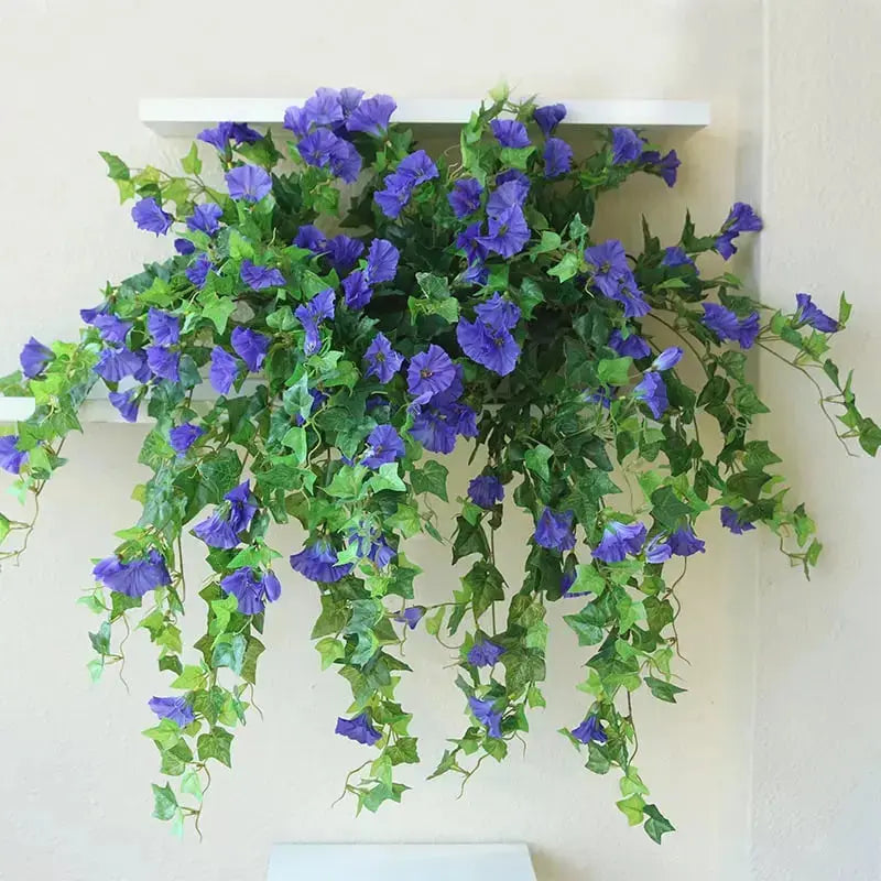 Artificial Morning Glory Garland 66cm, UV Resistant, Pack of 2