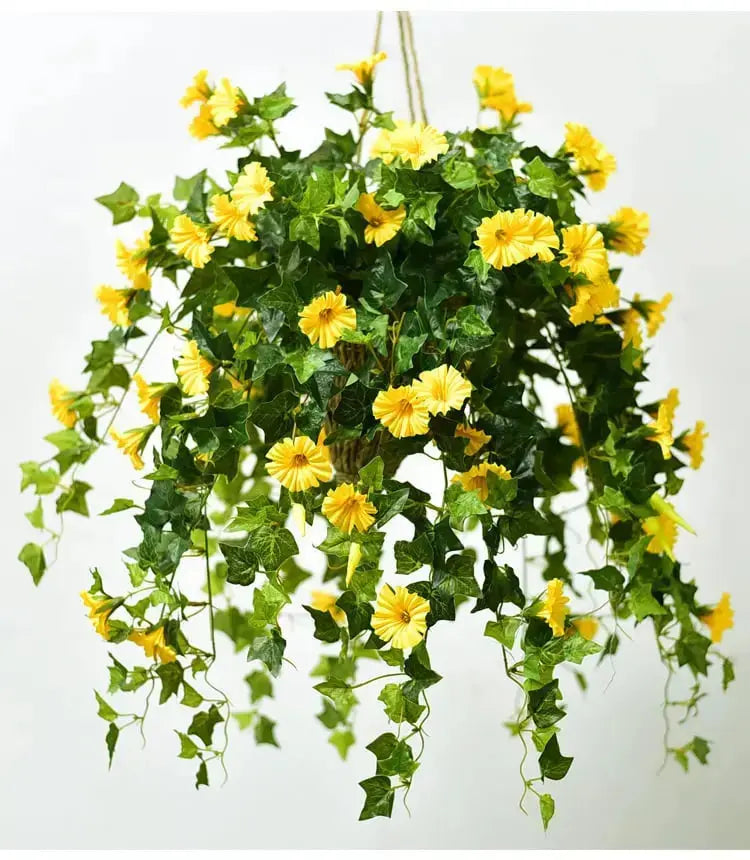 Artificial Morning Glory Garland 66cm, UV Resistant, Pack of 2