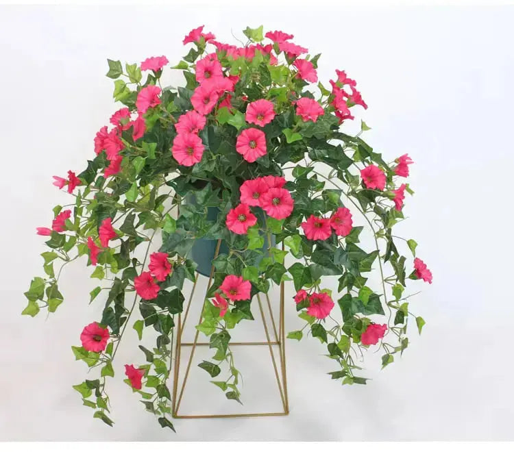 Artificial Morning Glory Garland 66cm, UV Resistant, Pack of 2