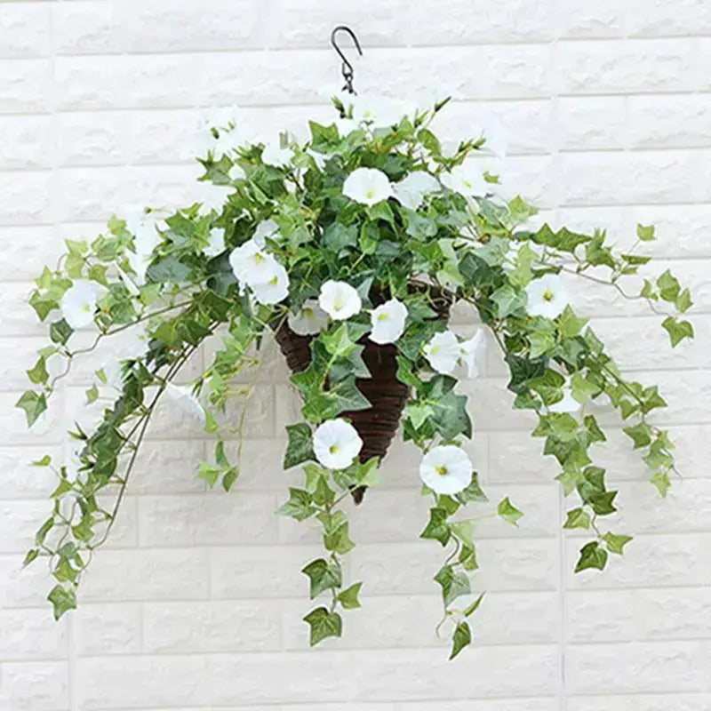 Artificial Morning Glory Garland 66cm, UV Resistant, Pack of 2
