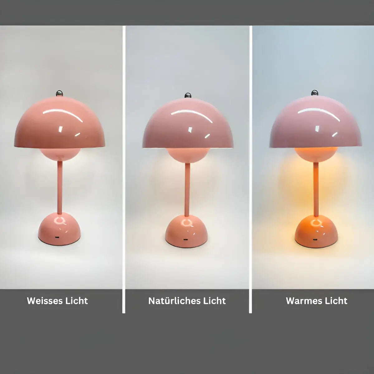 Scandinavian Table Lamp with Dimmable Warm Light, Five Colours