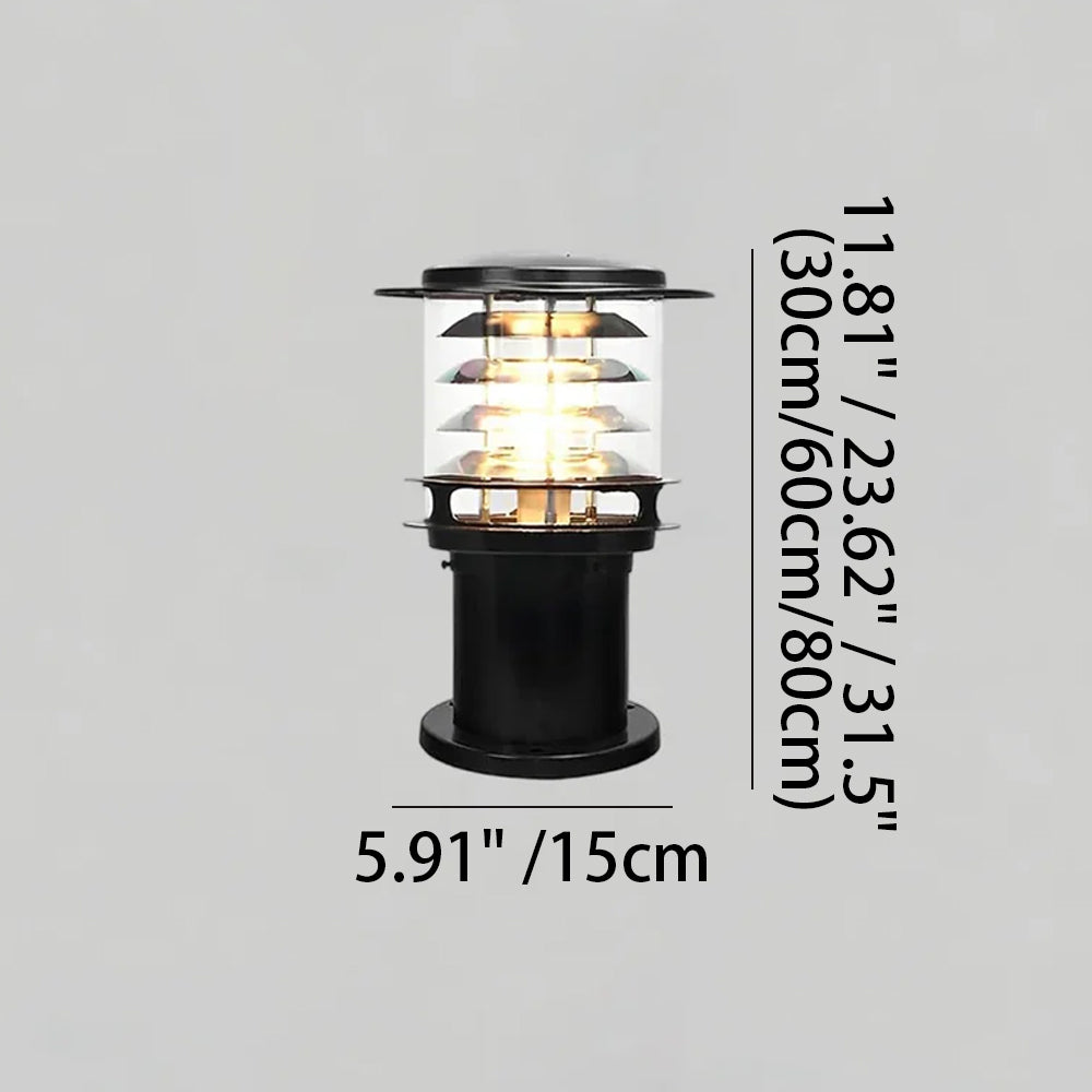 Aluminium Garden Bollard Light, IP65, E27, 15 cm Diameter