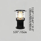 Aluminium Garden Bollard Light, IP65, E27, 15 cm Diameter