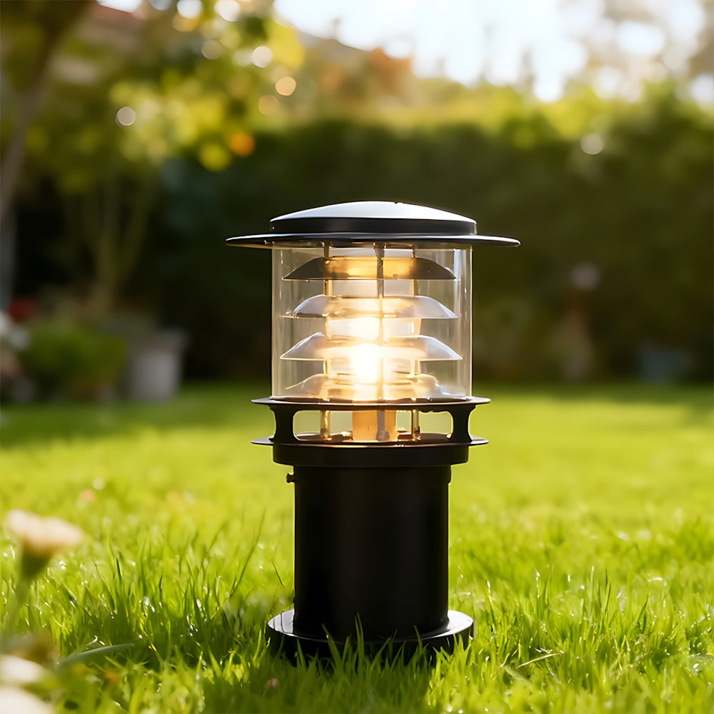 Aluminium Garden Bollard Light, IP65, E27, 15 cm Diameter