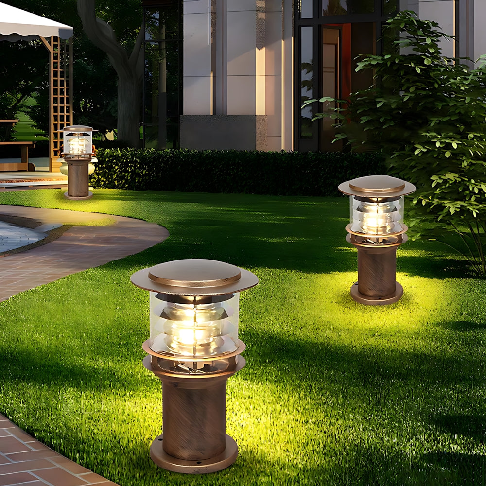 Aluminium Garden Bollard Light, IP65, E27, 15 cm Diameter