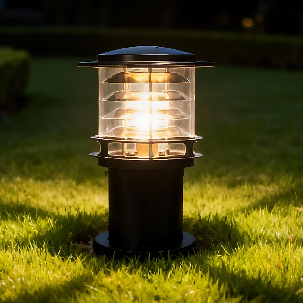 Aluminium Garden Bollard Light, IP65, E27, 15 cm Diameter