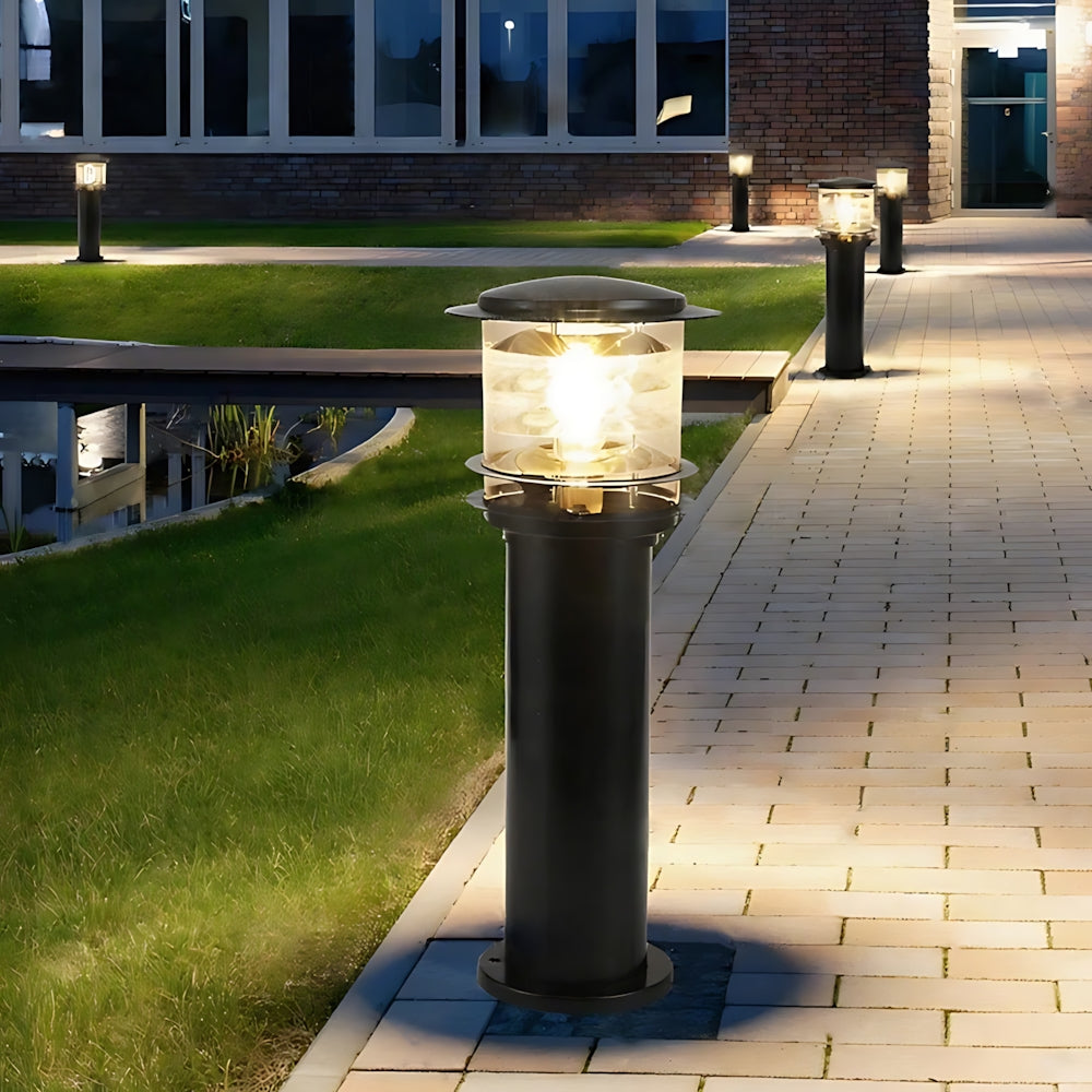Aluminium Garden Bollard Light, IP65, E27, 15 cm Diameter
