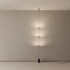Three-Shade Pendant Light with Natural Stone Counterweight