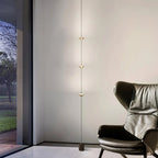 Three-Shade Pendant Light with Natural Stone Counterweight