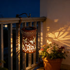 Solar Garden Lantern with Cut-Out Pattern, IP55, Hang or Stand