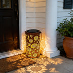 Solar Garden Lantern with Cut-Out Pattern, IP55, Hang or Stand