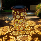 Solar Garden Lantern with Cut-Out Pattern, IP55, Hang or Stand