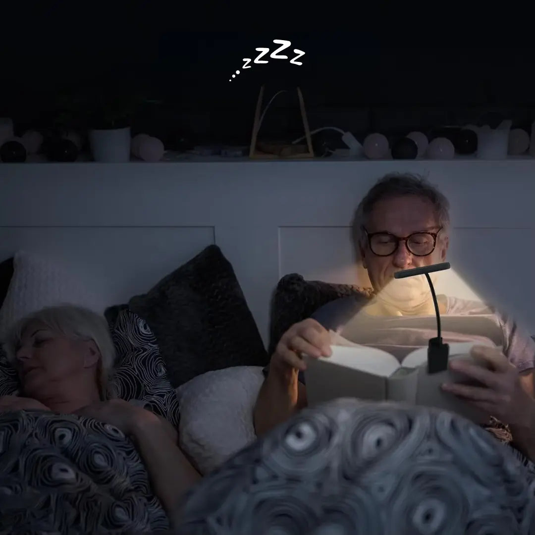 Rechargeable LED Clip-On Reading Light with Gooseneck