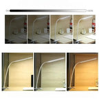 LED Clip On Gooseneck Desk Lamp, Dimmable with 3 Colour Modes