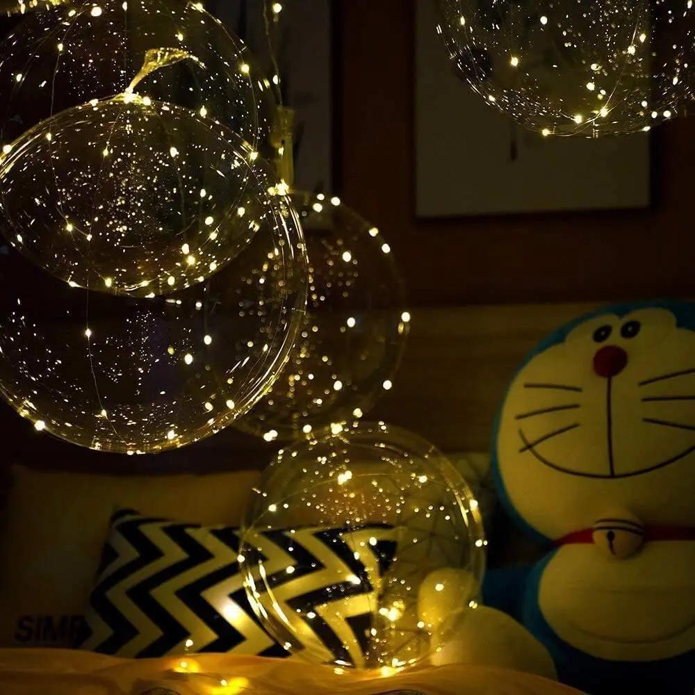 LED Garden Party Balloons, 45 cm, Battery Powered, 3 m String