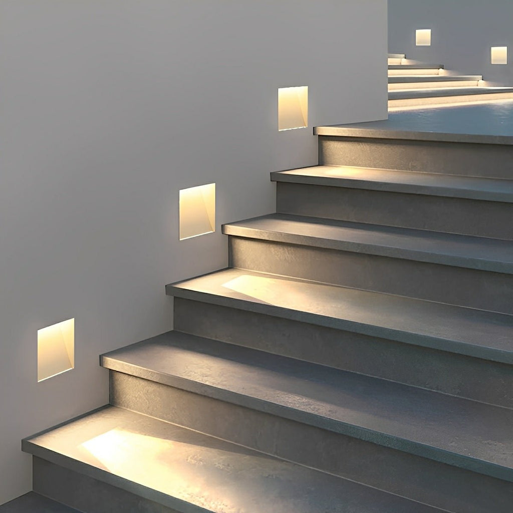 Recessed Motion Sensor Stair Light, Indirect LED Glow