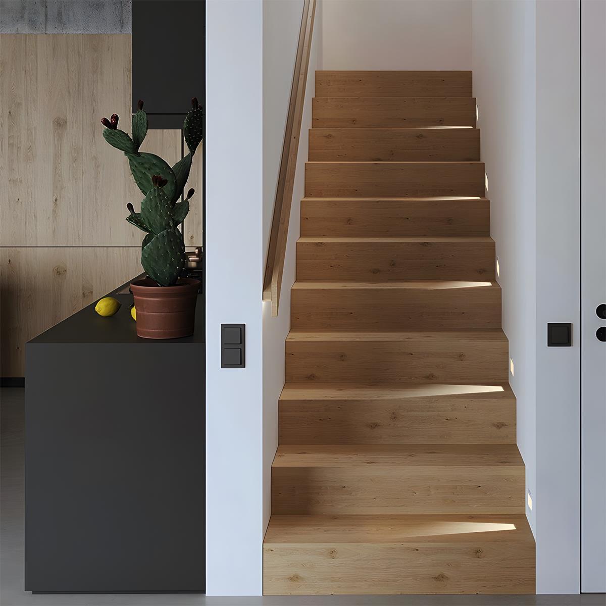 Recessed Motion Sensor Stair Light, Indirect LED Glow
