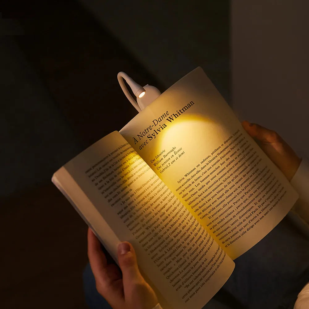 Flexible LED Clip-On Reading Light, USB Rechargeable, Warm White