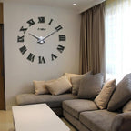 Geometric Roman Numeral Wall Clock, Mirror-Effect Acrylic