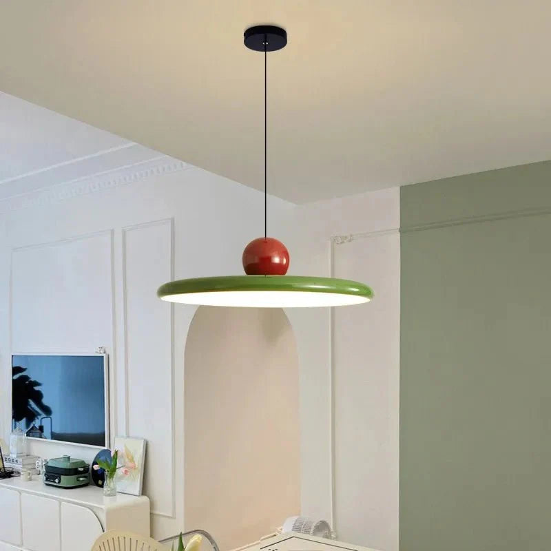 Bauhaus LED Disc Pendant Light with Adjustable Drop