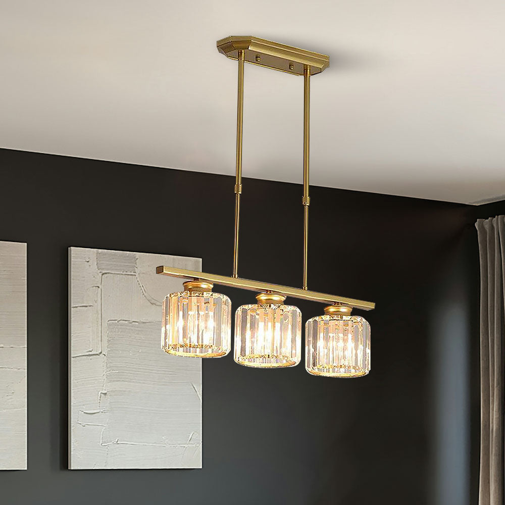 Scandi Glass and Iron LED Chandelier, Dimmable, 60 or 80 cm