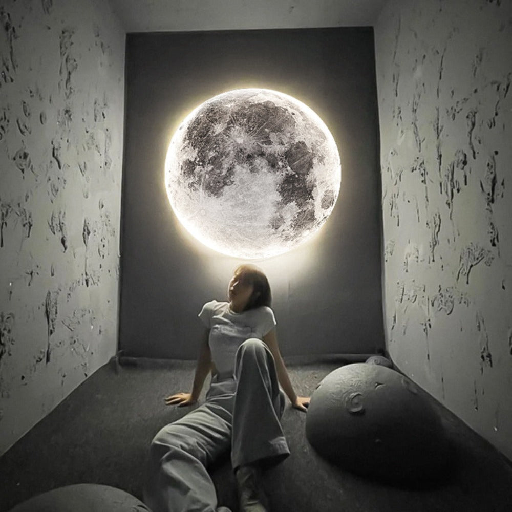 3D Moon LED Wall and Ceiling Light with Remote Control