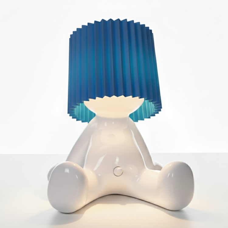 Seated Figure LED Table Lamp, Rechargeable, Eight Colours