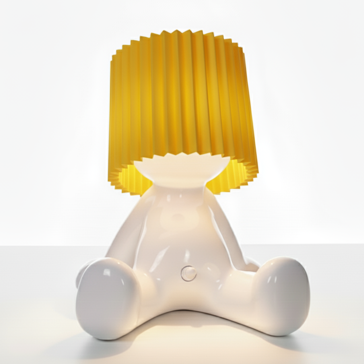 Seated Figure LED Table Lamp, Rechargeable, Eight Colours