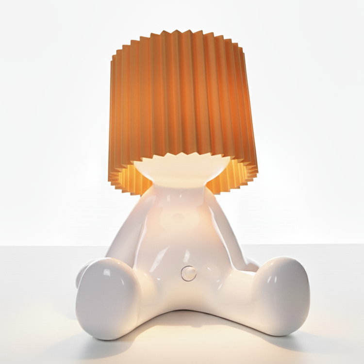 Seated Figure LED Table Lamp, Rechargeable, Eight Colours