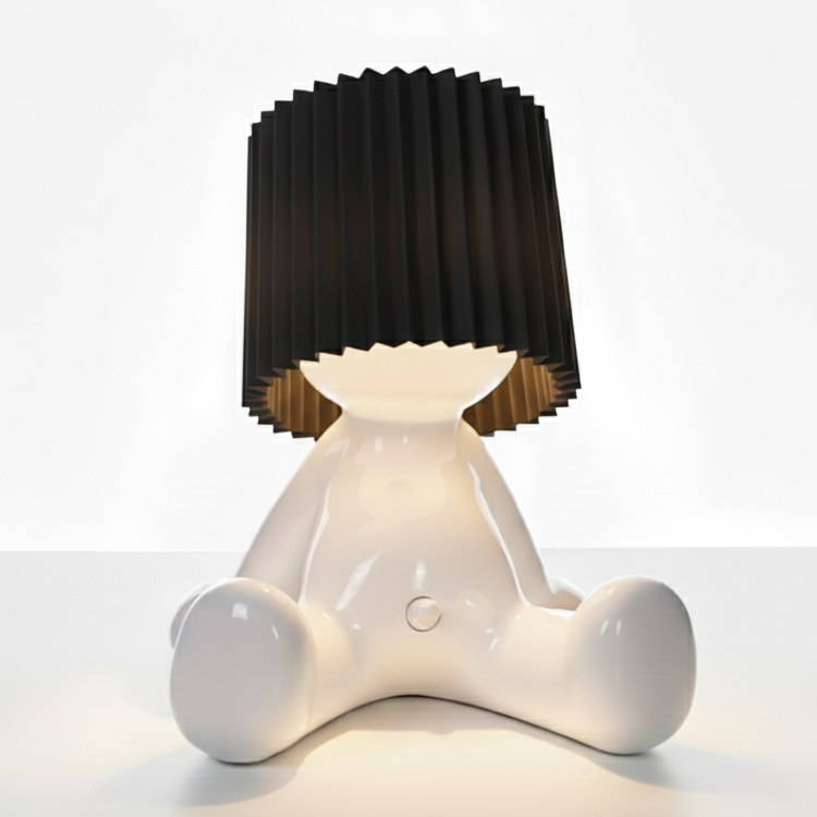 Seated Figure LED Table Lamp, Rechargeable, Eight Colours