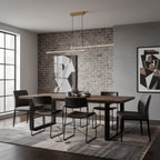 Linear LED Island Pendant Light, 90 to 150 cm, Black or Gold
