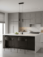 Linear LED Island Pendant Light, 90 to 150 cm, Black or Gold