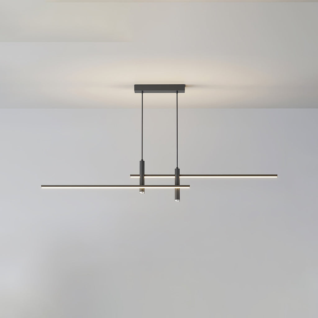 Liniowa lampa wisząca LED nad wyspę, 90 do 150 cm, czarna lub złota