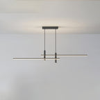 Liniowa lampa wisząca LED nad wyspę, 90 do 150 cm, czarna lub złota