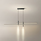 Liniowa lampa wisząca LED nad wyspę, 90 do 150 cm, czarna lub złota