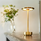 Rechargeable Touch Table Lamp, 3-Level Dimmable LED in Metal