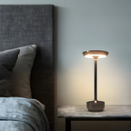 Rechargeable Touch Table Lamp, 3-Level Dimmable LED in Metal