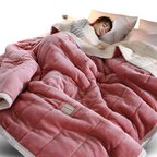 Sherpa Fleece Throw, Flock Pattern, Four Sizes