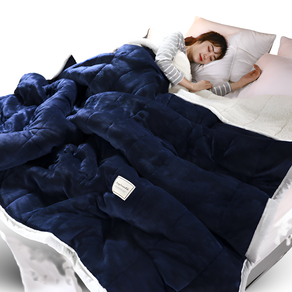 Sherpa Fleece Throw, Flock Pattern, Four Sizes