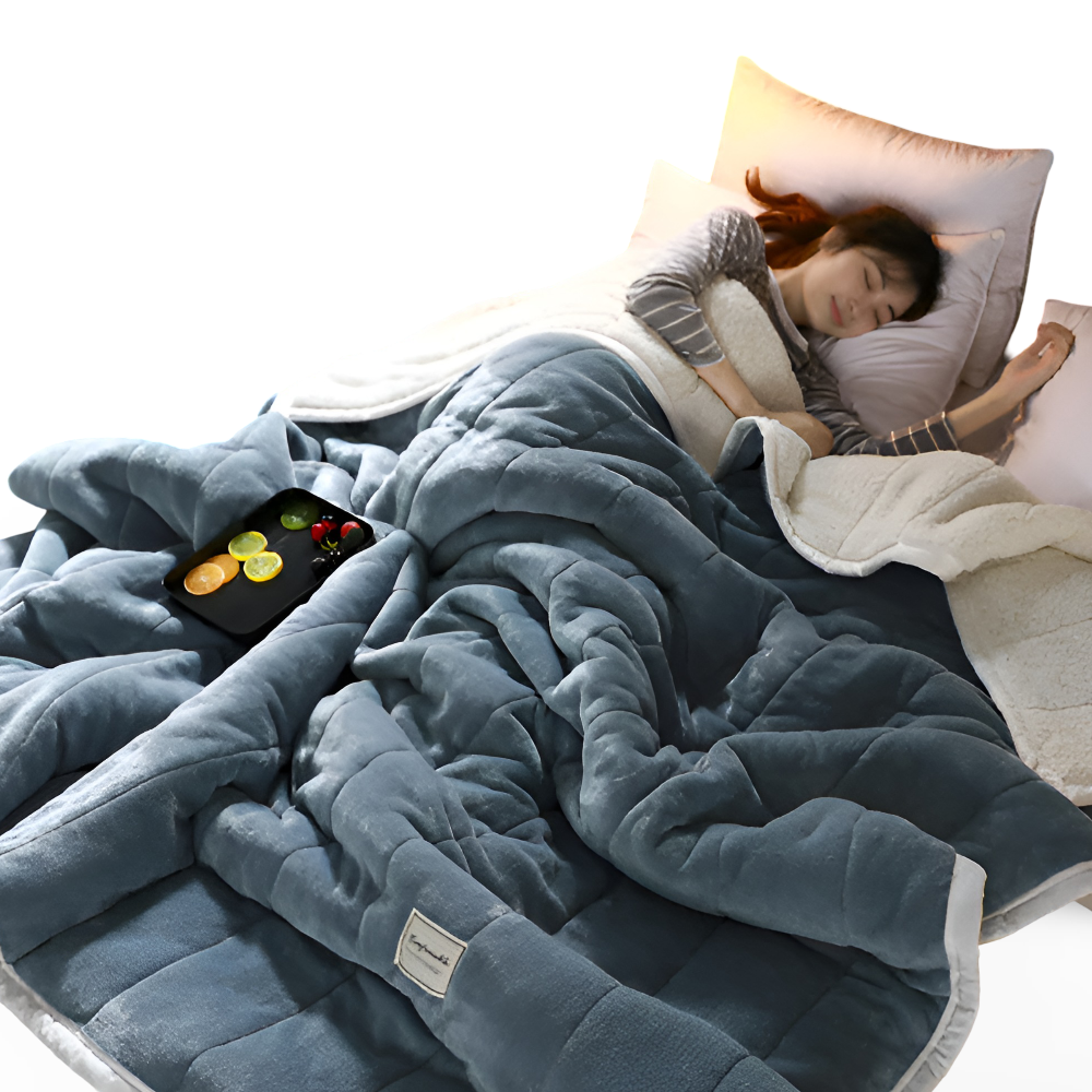 Sherpa Fleece Throw, Flock Pattern, Four Sizes