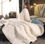 Sherpa Fleece Throw, Flock Pattern, Four Sizes
