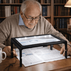 Folding Desk Magnifier with LED Light, 3x Hands-Free