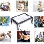 Folding Desk Magnifier with LED Light, 3x Hands-Free
