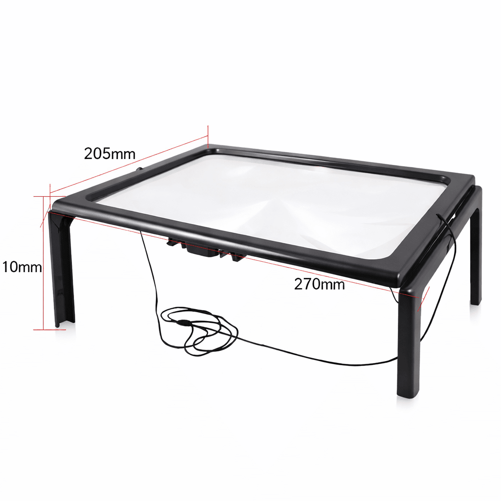 Folding Desk Magnifier with LED Light, 3x Hands-Free