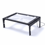 Folding Desk Magnifier with LED Light, 3x Hands-Free